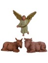 Nacimiento belén de 3,5 cm patinado lux set de 6 piezas