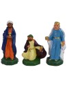 Set tre Rè Magi 4 cm in pvc Mondo Presepi