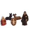 Natividad 5 figuras de 3 cm en resina para Belén Mundo Belenes