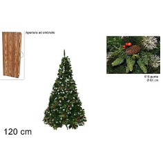 Albero di Natale con pigne e bacche a 416 punte cm 120h Mondo