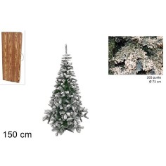 Albero Lapponia innevato a 258 punte cm 150h punte, albero