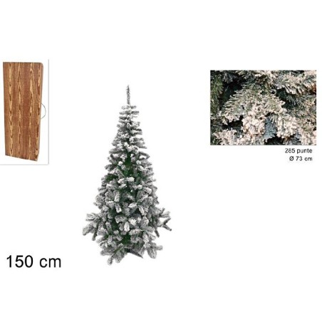 Albero Lapponia innevato a 258 punte cm 150h