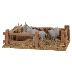 Recinto con burros para belén - Animales belén Mundo Belenes 2