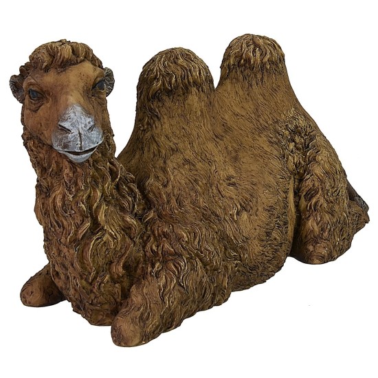 Camello sentado con cabeza girada en resina serie 30 cm Pigini
