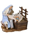 Natividad 30 cm Pigini María con cuna y San José de pie