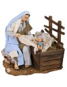 Nativity 30 cm Pigini Maria with cradle and St. Joseph on the