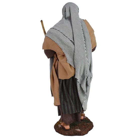 Natividad 30 cm Pigini María con cuna y San José de pie.