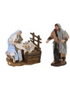 Natividad 30 cm Pigini María con cuna y San José de pie