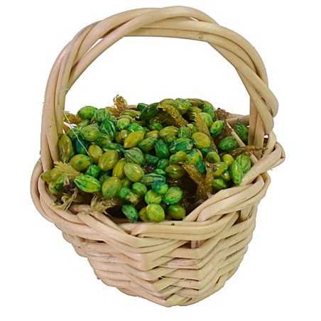 Cesto in vimini con olive cm ø 2,5x3 h