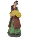 Campesina con paja en resina 20 cm resina, base, altura