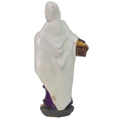 Donna con cesto in resina 20 cm 2