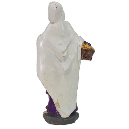 Mujer con cesta de resina 20 cm resina, base, cesta, mujer