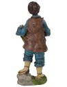 Ragazzo con cappello e lanterna in resina 25 cm