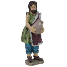 Uomo con anfora in resina 25 cm