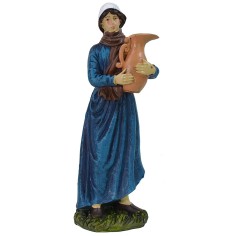 Donna con brocca in resina 25 cm