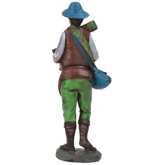 Joven gaitero en resina, 25 cm base, resina, altura. 2