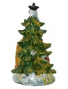 Nativity 5.5 cm in resin with tree 5.7x5.6x10.2 cm h