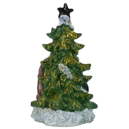 Natividad 5,5 cm en resina con árbol de 5,7x5,6x10,2 cm h