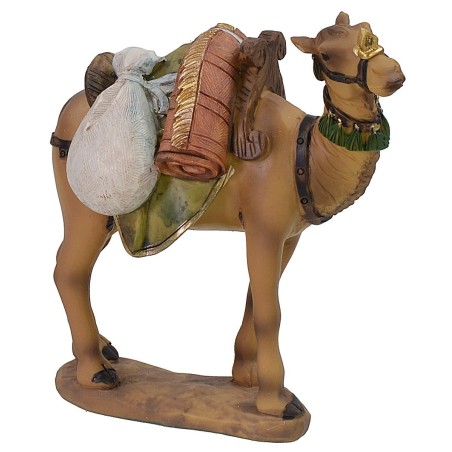Camello de resina con silla de montar, altura 13 cm, silla de montar.