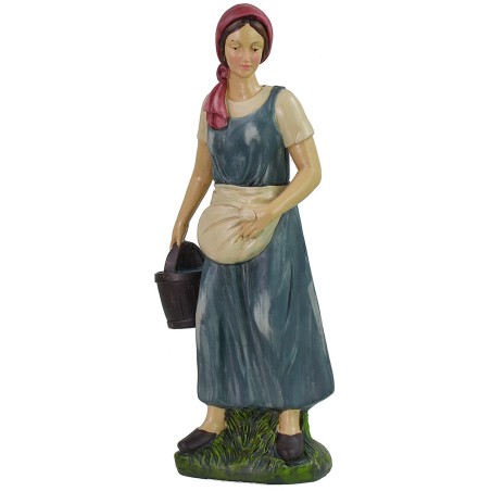 Donna con secchio in resina serie 40 cm