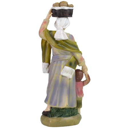 Mujer con niño en resina serie 40 cm serie, resina, base