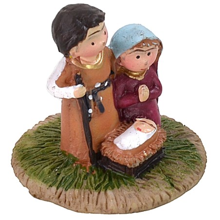 Natività naif 3 cm in resina base, resina, natività, altezza