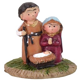 Natividad naïf de 3 cm en resina