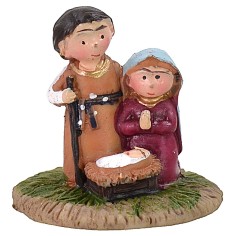 Natividad naïf de 3 cm en base de resina, resina, natividad, altura.