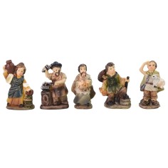 Set 5 statue 3 cm in resina resina, altezza, statue, agnello