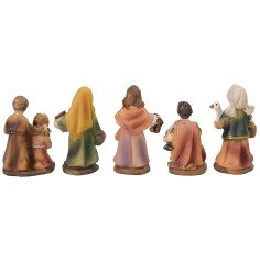 Conjunto de 5 estatuas de 5 cm en resina para belén. 2