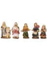 Set 5 personaggi 5 cm in resina presepe