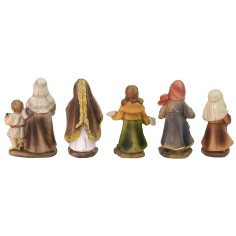 Set 5 personaggi 5 cm in resina presepe altezza, resina 2