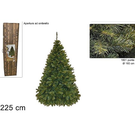 Árbol de Navidad Paris con 1601 puntas, 225 cm de altura.