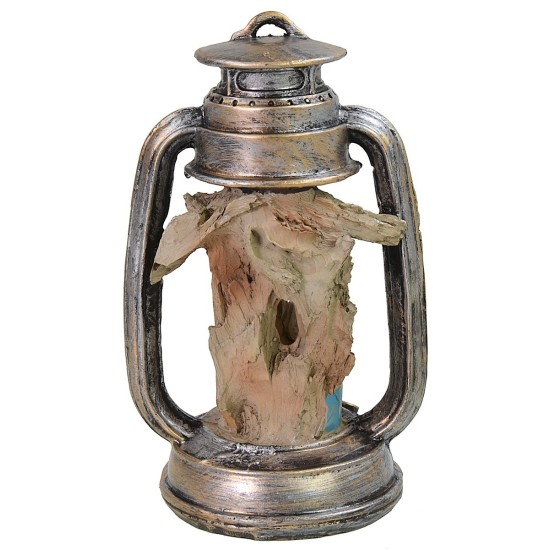 Lantern with Nativity in resin