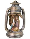 Lantern with Nativity in resin