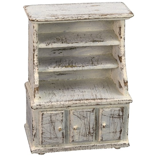 Credenza bianca con ripiani cm 8x5x11 h presenti, altezza