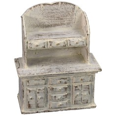 Credenza in legno bianco cm 9x5x11 h 2