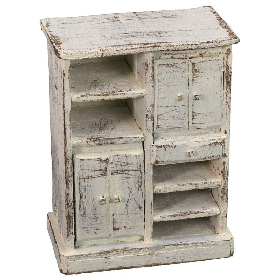 Mueble de cocina en madera blanca de 8,5x5x11 cm de alto, madera, altura.