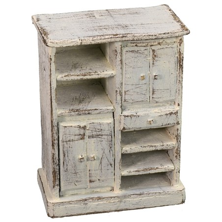 Mueble de cocina en madera blanca de 8,5x5x11 cm de alto, madera, altura.