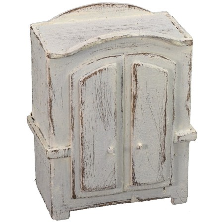 Armario blanco de madera cm 8x4,5x11 h madera, estatuas, blanco.