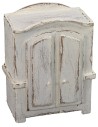 Armadio bianco in legno cm 8x4,5x11 h legno, statue, bianco