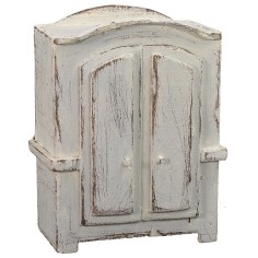 Armadio bianco in legno cm 8x4,5x11 h legno, statue, bianco