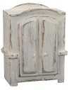 Armadio bianco in legno cm 8x4,5x11 h legno, statue, bianco