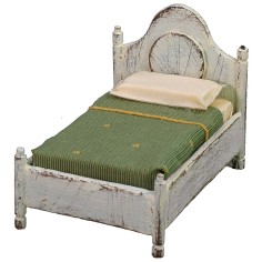 Letto singolo in legno bianco cm 7x11x8 h