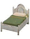 Letto singolo in legno bianco cm 7x11x8 h legno, altezza