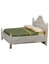 Double bed in white wood cm 10x11x8 h