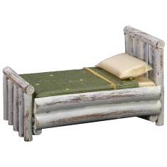 Letto bianco ad una piazza cm 7,5x11x7 h 2