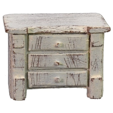 Comò bianco cm 7x4,5x5 h completare, altezza, statue, legno