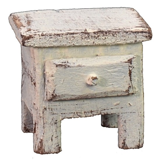 Comodino in legno sbiancato cm 3,5x2,5x3,5 h