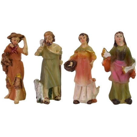 Set 4 personaggi 5 cm in resina